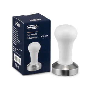 Bílé pěchovadlo na kávu DeLonghi DLSC079