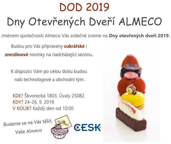 Pozvánka na dny otevřených dveří ALMECO